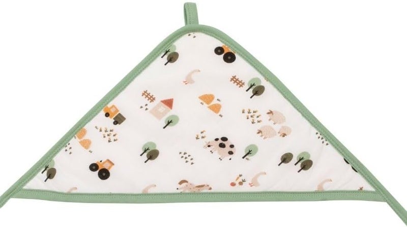 All4Ella Organic Hooded Baby Towel - Country Farm - Image 4